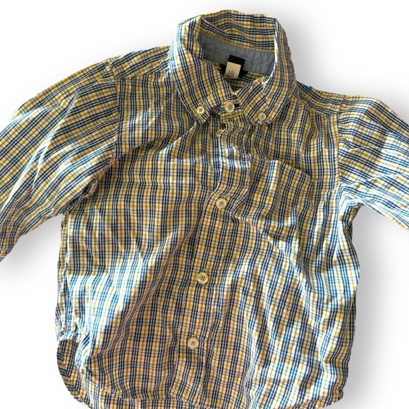 Gap 100% cotton button-down, long sleeve kids, toddler, baby shirt 3 years plaid - Picture 1 of 6